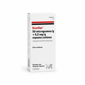 Энстилар (Enstilar) — кальципотриол + бетаметазон, 50 мкг/г + 0,5 мг/г, пена, 60 г