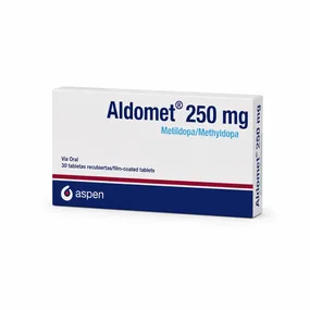 Альдомет (Aldomet) — Метилдопа, 250 мг, 30 таблеток