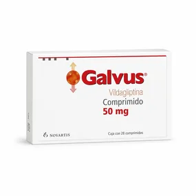 Галвус (Galvus) — Вилдаглиптин, 50 мг, таблетки, 28 шт
