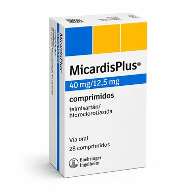 Микардис Плюс (MicardisPlus) — Телмисартан/Гидрохлортиазид, 40 мг/12,5 мг, таблетки, 28 шт