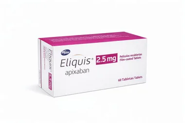 Эликвис (Eliquis) — Апиксабан, 2,5 мг, таблетки, покрытые плёночной оболочкой, 60 шт
