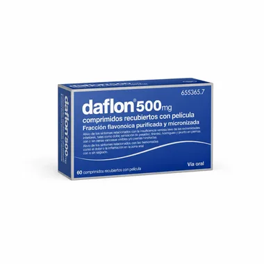 Дафлон (Daflon) 500 мг — таблетки, покрытые плёночной оболочкой, 60 шт